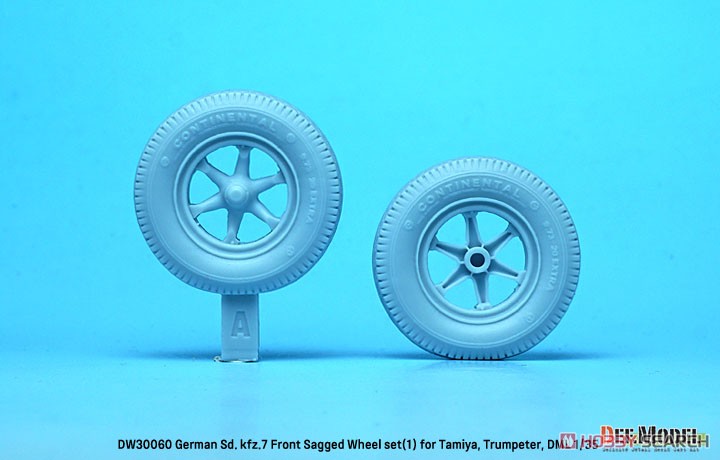 WWII German Sd.kfz.7 Front Sagged Wheel Set (1) (for Tamiya/Trumpeter/Dragon) (Plastic model) Other picture7