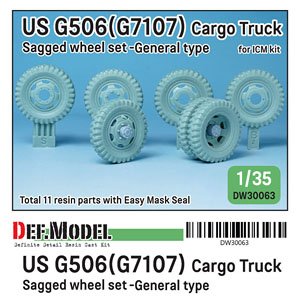 WWII US G506(G7107) Cargo Truck Wheel Set General Type (for ICM) (Plastic model)