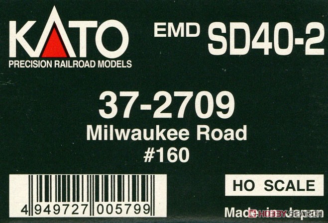 (HO) EMD SD40-2 Milwaukee Road #160 ★外国形モデル (鉄道模型) パッケージ1