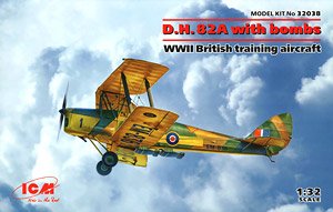 DH.82A Tiger Moth with Bombs WWII British Training Aircraft (Plastic model)