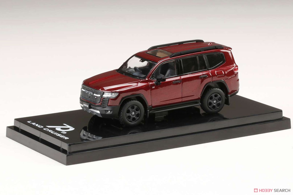 Toyota Land Cruiser (JA300W) GR Sport Dark Red Mica Metallic / Black Interior (Diecast Car) Item picture1