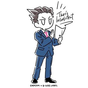 Capcom x B-Side Label Sticker Ace Attorney Phoenix Wright (Line Art) (Anime Toy)