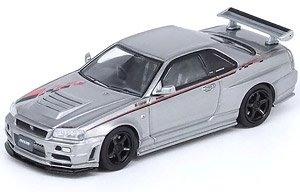 Nissan スカイライン GT-R R34 R-TUNE シルバー (ミニカー)