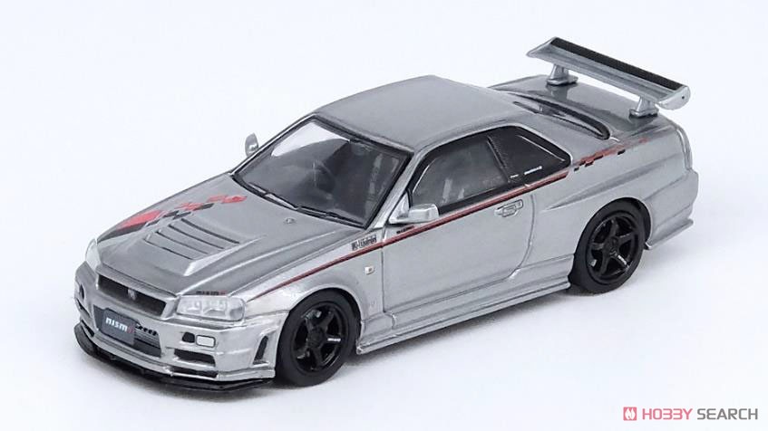 Nissan スカイライン GT-R R34 R-TUNE シルバー (ミニカー) 商品画像1