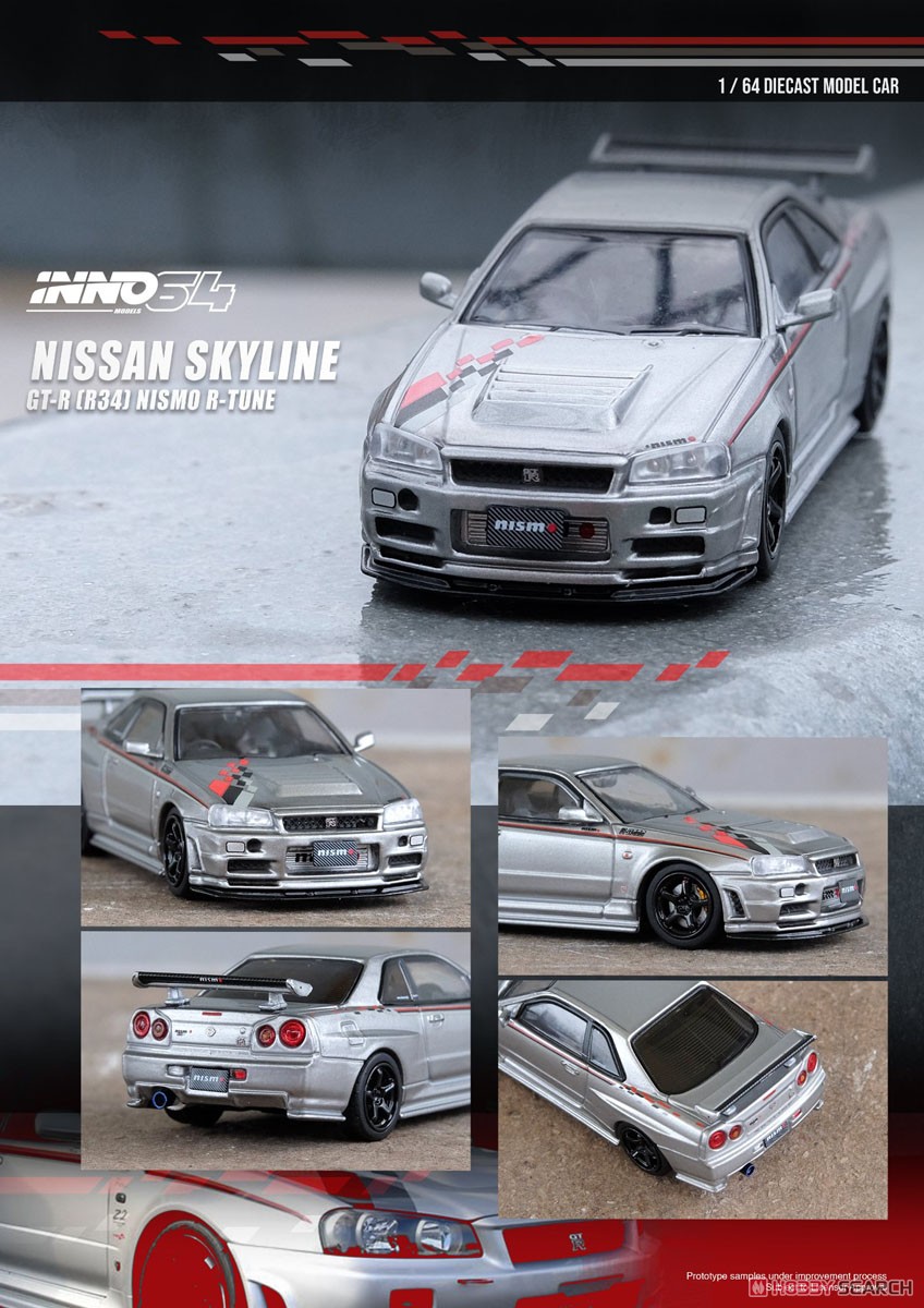 Nissan Skyline GT-R R34 R-Tune Silver (Diecast Car) Other picture2
