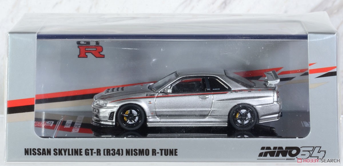 Nissan スカイライン GT-R R34 R-TUNE シルバー (ミニカー) パッケージ1