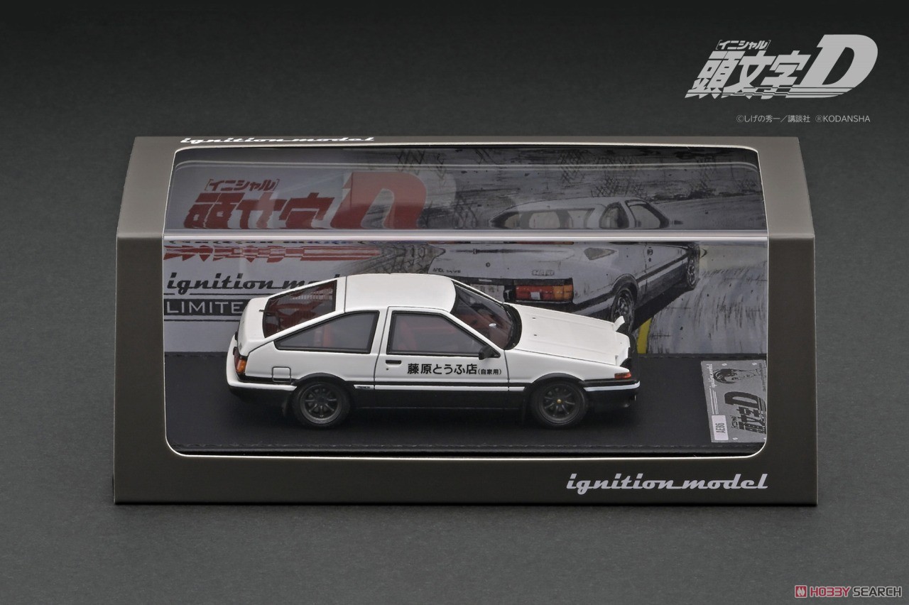 Initial D Toyota Sprinter Trueno 3Dr GT Apex (AE86) White / Black (Diecast Car) Other picture3