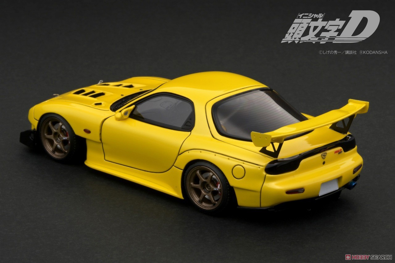 Initial D Mazda RX-7 (FD3S) Yellow (Diecast Car) Item picture2