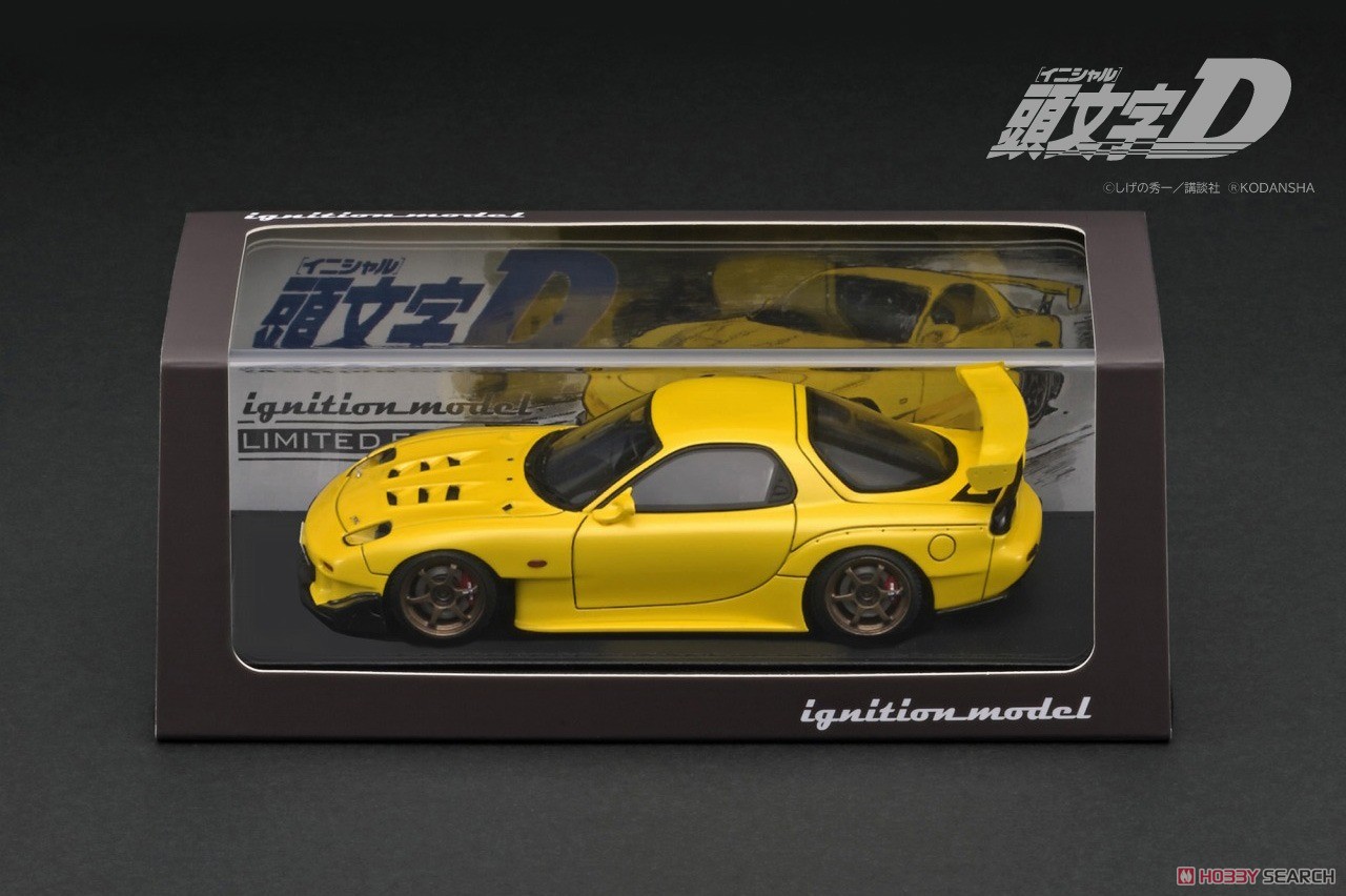 Initial D Mazda RX-7 (FD3S) Yellow (Diecast Car) Item picture3