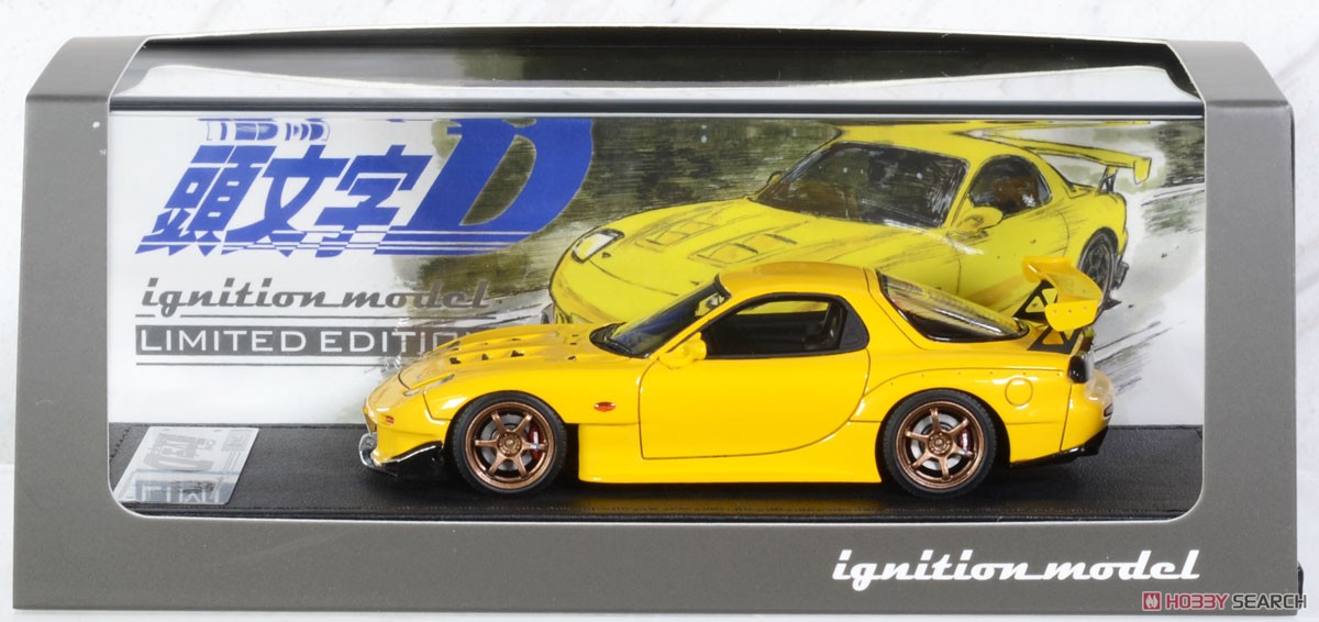 Initial D Mazda RX-7 (FD3S) Yellow (Diecast Car) Package1