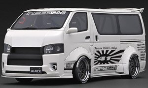 T・S・D WORKS HIACE Pearl White (ミニカー)