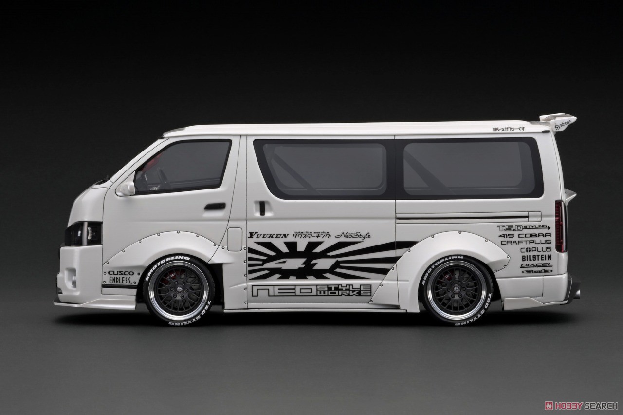 T.S.D Works Hiace Pearl White (Diecast Car) Item picture3
