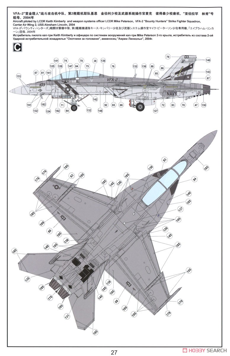 ボーイング F/A-18F スーパーホーネット VFA-2 バウンティハンターズ (プラモデル) 塗装6