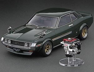 Toyota Celica 1600GTV (TA22) Green With Engine (ミニカー)