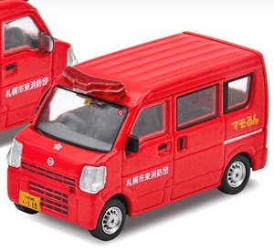 Nissan NV 100 Sapporo Mini Fire Van 札幌消防団 (ミニカー)