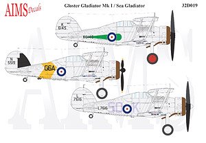 Gloster Gladiator Mk.1/Sea Gladiator (Decal)