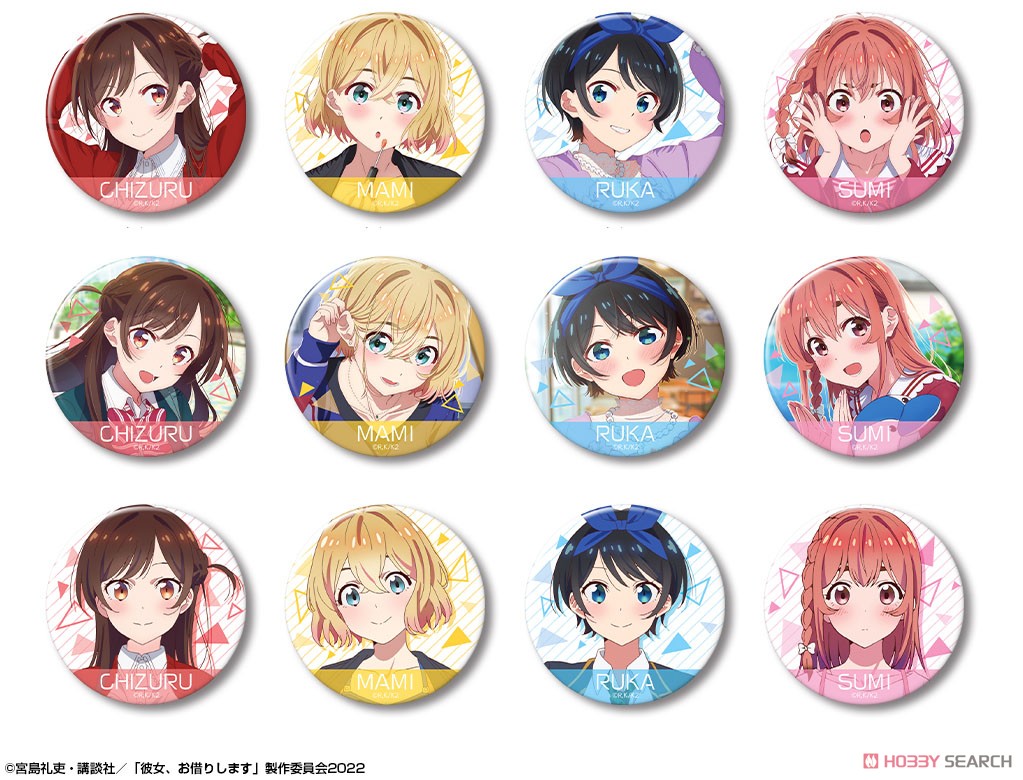 Rent-A-Girlfriend Trading Can Badge (Set of 12) (Anime Toy) Item picture13
