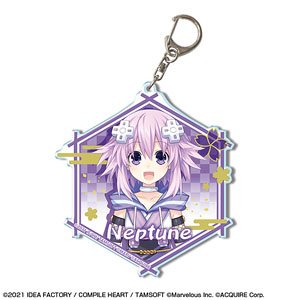 Neptunia x Senran Kagura: Ninja Wars Big Acrylic Key Ring Design 01 (Neptune) (Anime Toy)