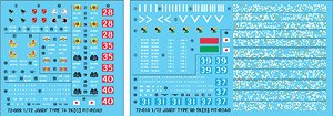 Decal Set for 1/72 JGSDF Type 74 Tank & Type 90 Tank (Plastic model)