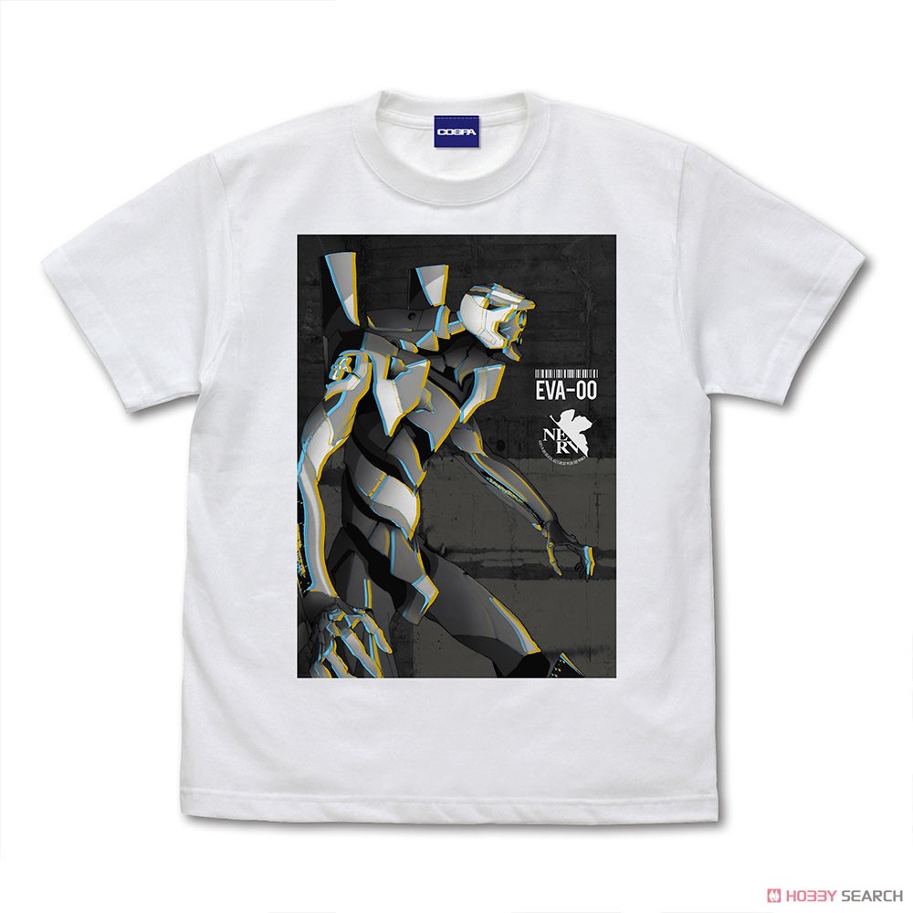 EVANGELION エヴァ零号機 エフェクトビジュアルTシャツ WHITE M (キャラクターグッズ) 商品画像1