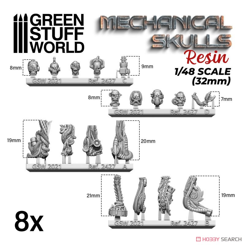 Diorama Accessory Resin Mechanical Skulls (Plastic model) Other picture2