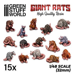 Diorama Accessory Giant Rats Resin Set (Plastic model)