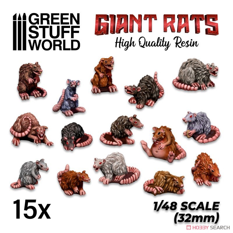 Diorama Accessory Giant Rats Resin Set (Plastic model) Other picture1
