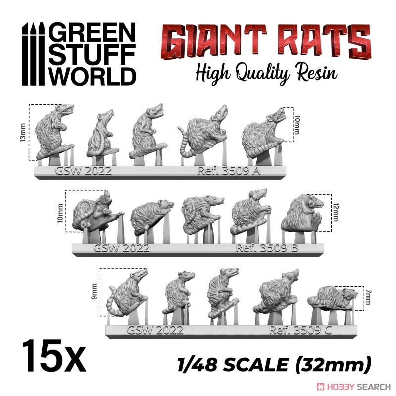 Diorama Accessory Giant Rats Resin Set (Plastic model) Other picture2