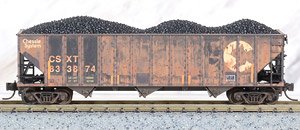 108 44 440 (N) 100-Ton 3-Bay Open Hopper, Rib Sides CSX/Ex-Chessie(R) (RD# CSXT 833874) (Model Train)