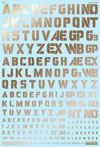 1/100 GM Font Decall No.1 [Military Stencil / Alphabet] Gold (Material)