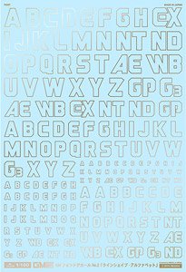 1/100 GM Font Decall No.2 [Line Shape / Alphabet] Gold (Material)