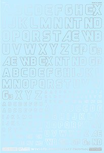 1/100 GM Font Decall No.2 [Line Shape / Alphabet] Silver (Material)