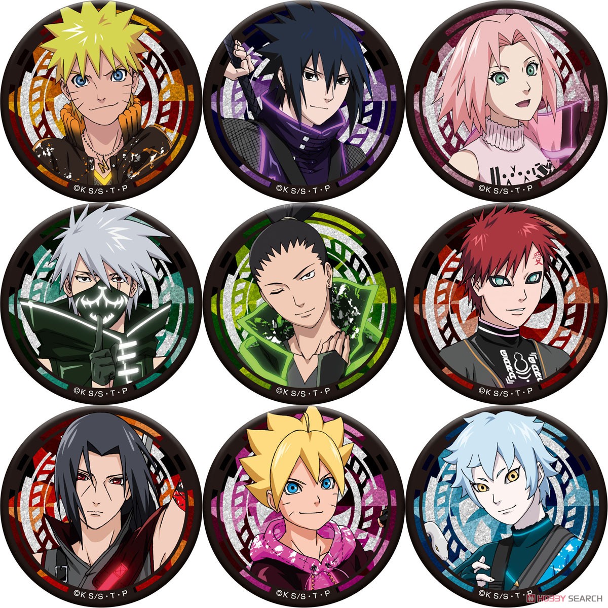「NARUTO」 「BORUTO」 【第2弾】 描き下ろし缶バッジコレクション (9個セット) (キャラクターグッズ) 商品画像1