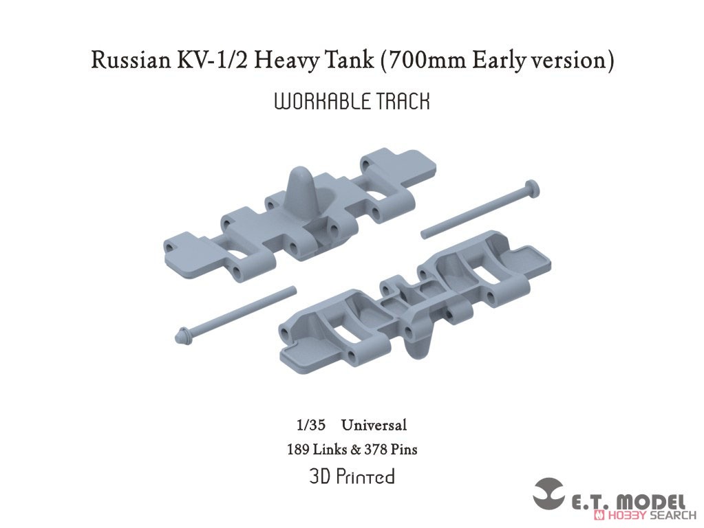 Russian KV-1/2 Heavy Tank (700mm Early Version) Workable Track (3D Printed) (Plastic model) Other picture1