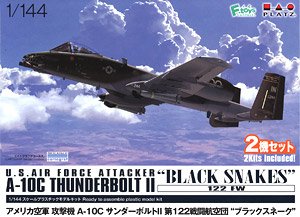 USAF A-10C Thunderbolt II 122th SQ `Black Snake` (Set of 2) (Plastic model)