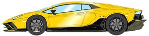 Lamborghini Aventador LP780-4 Ultimae 2021 (Leirion Wheel) Giallo Inti / Black (Diecast Car)