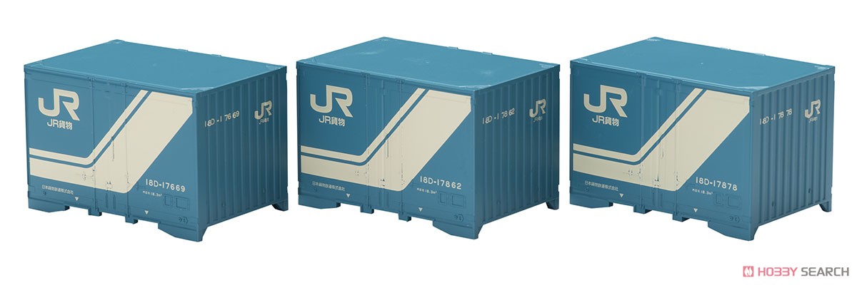 1/80(HO) J.R. Container Type 18D (3 Pieces) (Model Train) Item picture1