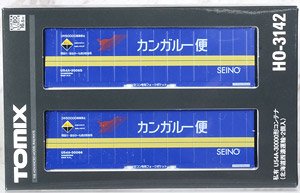 16番(HO) 私有 U54A-30000形コンテナ (北海道西濃運輸・2個入り) (鉄道模型)