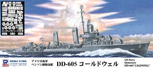 US Navy Destroyer DD-605 `Caldwell` w/Photo-Etched Parts (Plastic model)