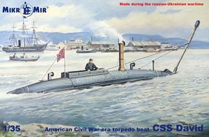 CSS David American Civil War-Era Torpedo Boat (Plastic model)