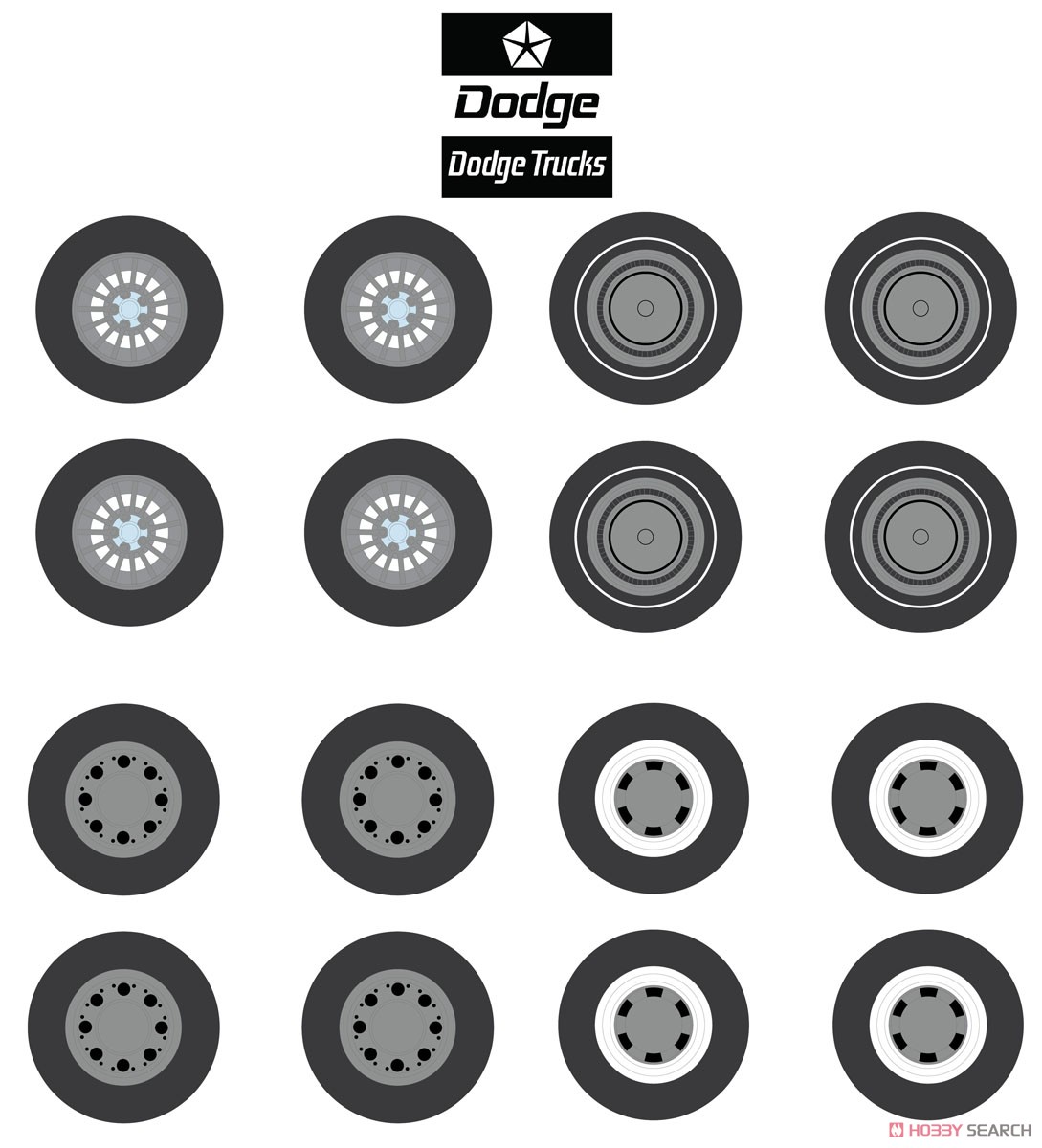 Auto Body Shop - Wheel & Tire Packs Series 8 - First Generation (1981-93) Dodge Ram Trucks (ミニカー) その他の画像1
