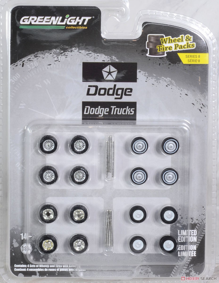 Auto Body Shop - Wheel & Tire Packs Series 8 - First Generation (1981-93) Dodge Ram Trucks (ミニカー) パッケージ1