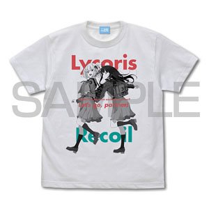 リコリス・リコイル 千束＆たきな Tシャツ WHITE S (キャラクターグッズ)