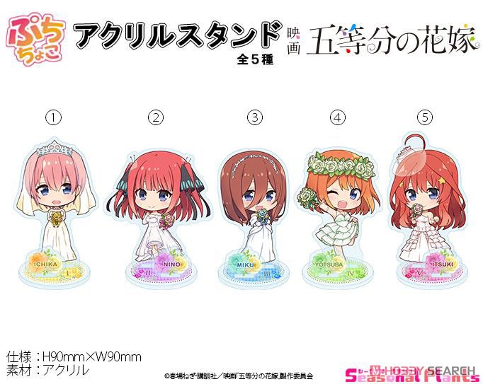 映画「五等分の花嫁」 ぷちちょこアクリルスタンド 【中野五月】 (キャラクターグッズ) その他の画像1