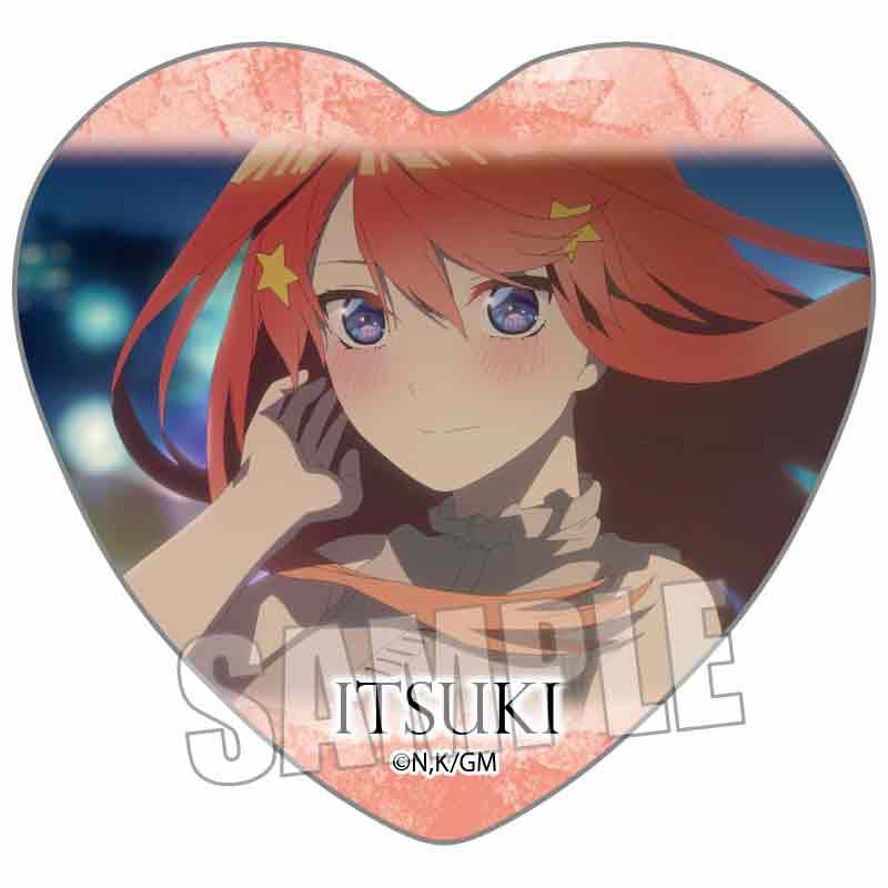 ハート缶バッジ 映画 五等分の花嫁 中野五月 (キャラクターグッズ) 商品画像1