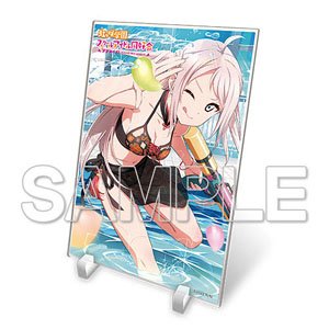 [Love Live! Nijigasaki High School School Idol Club] Big Acrylic Stand Lanzhu Zhong Swimwear Ver. (Anime Toy)