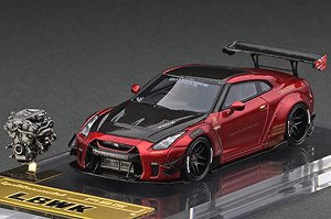 LB-Works Nissan GT-R R35 type 2 Red with Engine (Diecast Car)
