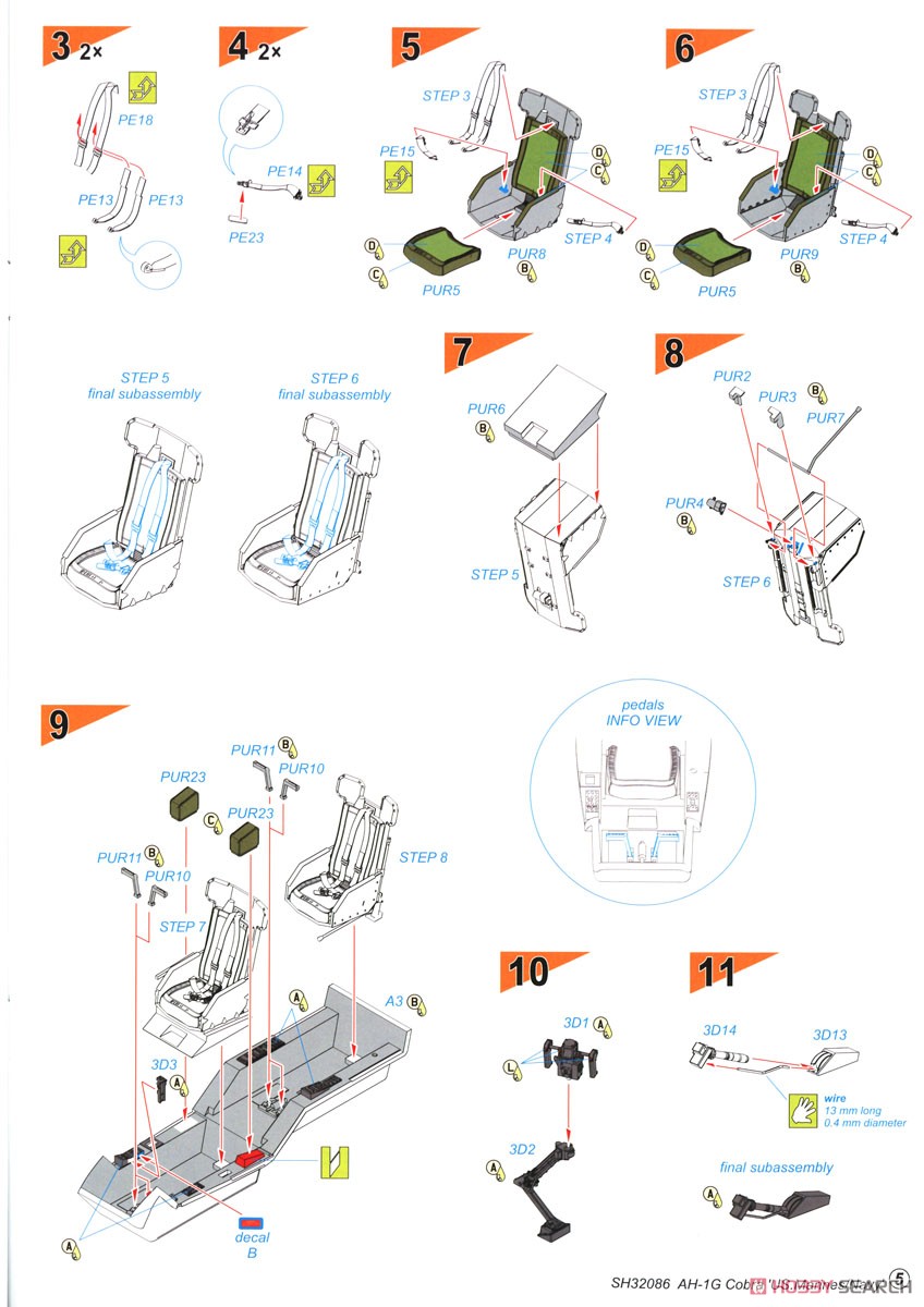 AH-1G Cobra `Marines/US Navy` Hi-Tech Kit (Plastic model) Assembly guide2