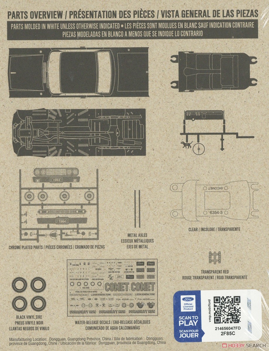 1964 Mercury Comet Caliente (Model Car) Assembly guide1