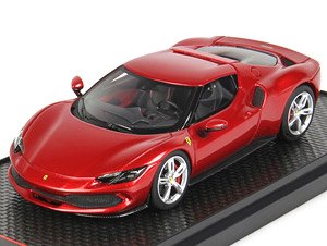 Ferrari 296 GTB Rosso Imola Carbon Replica Wheels (Diecast Car)